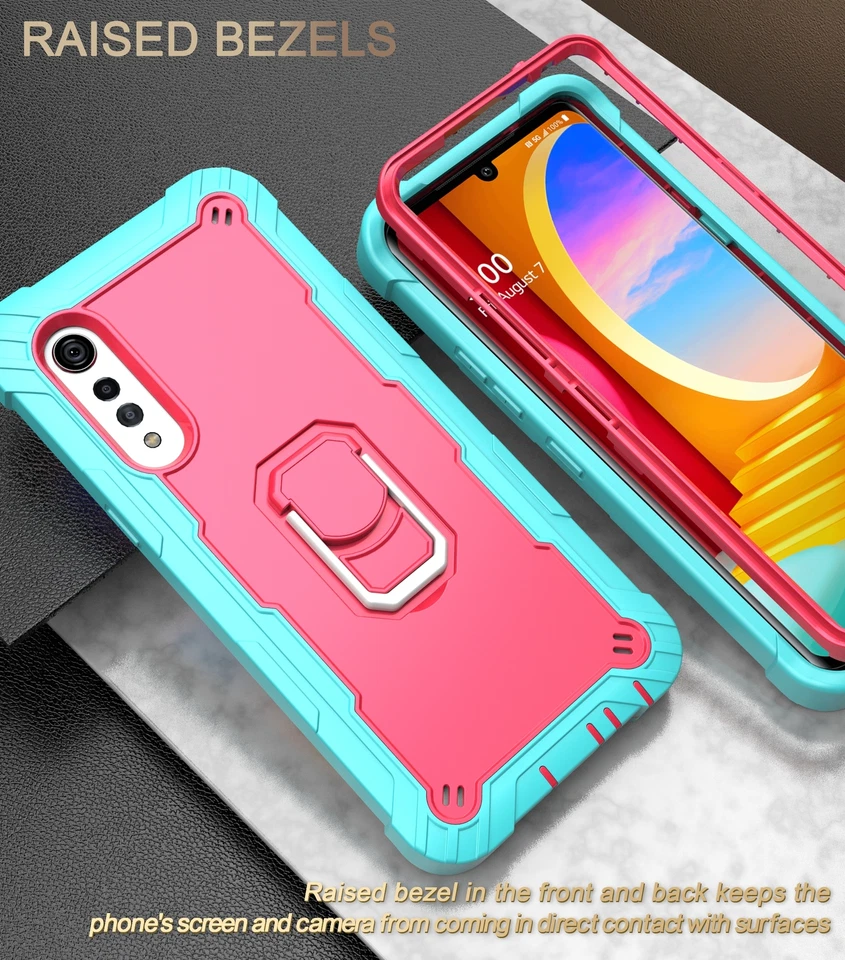 Funda protectora de pantalla con armadura resistente a prueba de golpes de terciopelo para LG Foto 1 de 4