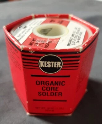 Soldadura de núcleo orgánico Kester 331 63/37,031 1 lb. Carrete Foto 1 de 2