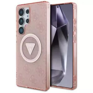 Custodia cellulare Galaxy S25 Ultra Guess plastica rosa MagSafe compatibile logo - Foto 1 di 8