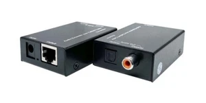Digital Optical SPDIF Audio Extender Over CAT5/CAT6 Cable Kit Max 500FT 150M - Picture 1 of 5