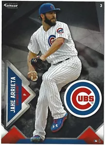 JAKE ARRIETA FATHEAD TRADEABLES CHICAGO CUBS LOGO REMOVEABLE STICKER 2016 #3 - Picture 1 of 3