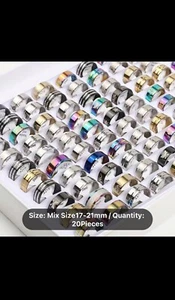 Stainless steel ring men and women all sizes from 17 to 21 3 rings for £5 - Picture 1 of 1