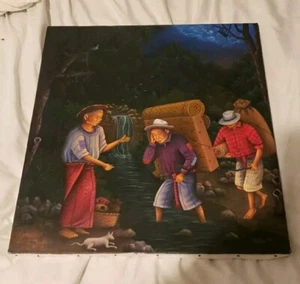 Antonio Coche Mendoza Original Öl auf Leinwand Guatemaltekische Kunst Signiert - Bild 1 von 10
