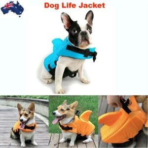 Pet Dog Life Jacket Safety Vest For Swimming Small Dogs Summer Shark Safety Vest - Picture 1 of 14