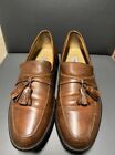 Johnston Murphy Tassle Loafers Shoes Size 9.5 Leather Slip on Brown 15-1346