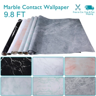 Marble Contact Paper Self Adhesive Peel & Stick Wallpaper PVC Kitchen Countertop - Image 1 of 4