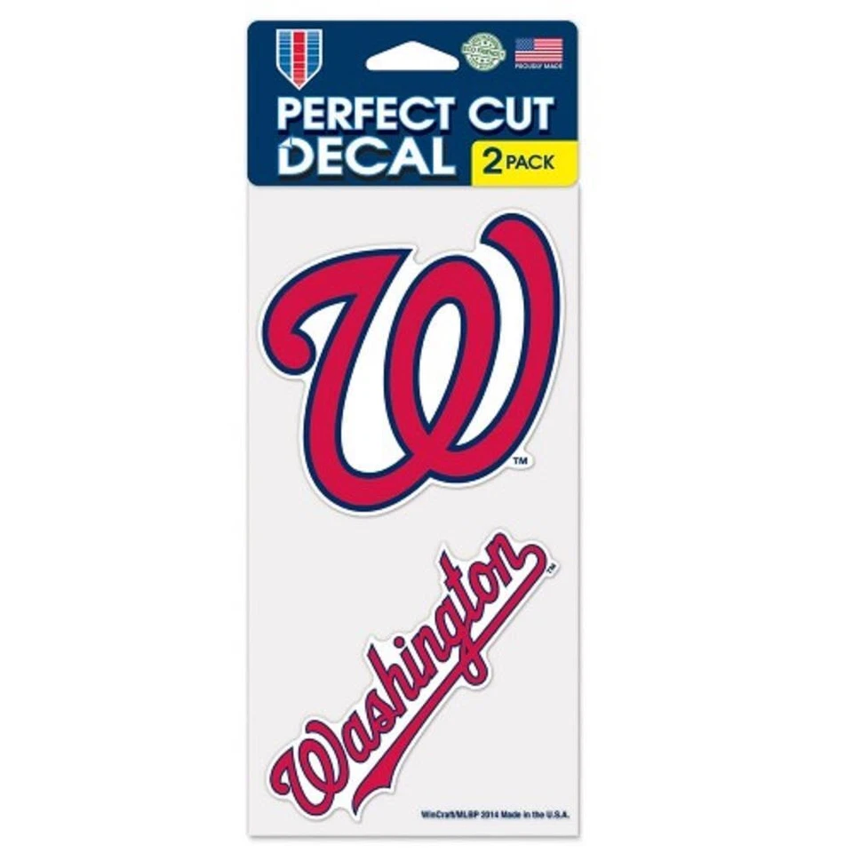 Washington Nationals 4x4 Perfect Cut Set of 2 Decal [NEW] MLB Car Emblem Sticker - Image 1 of 1