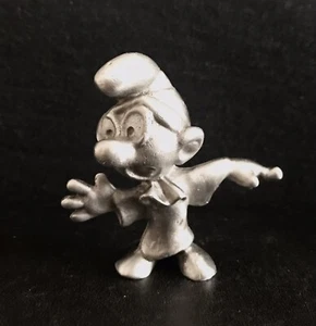  Figura de metal Peyo de los Pitufos Pitufo Brainy Judge de peltre sólido A - Imagen 1 de 2