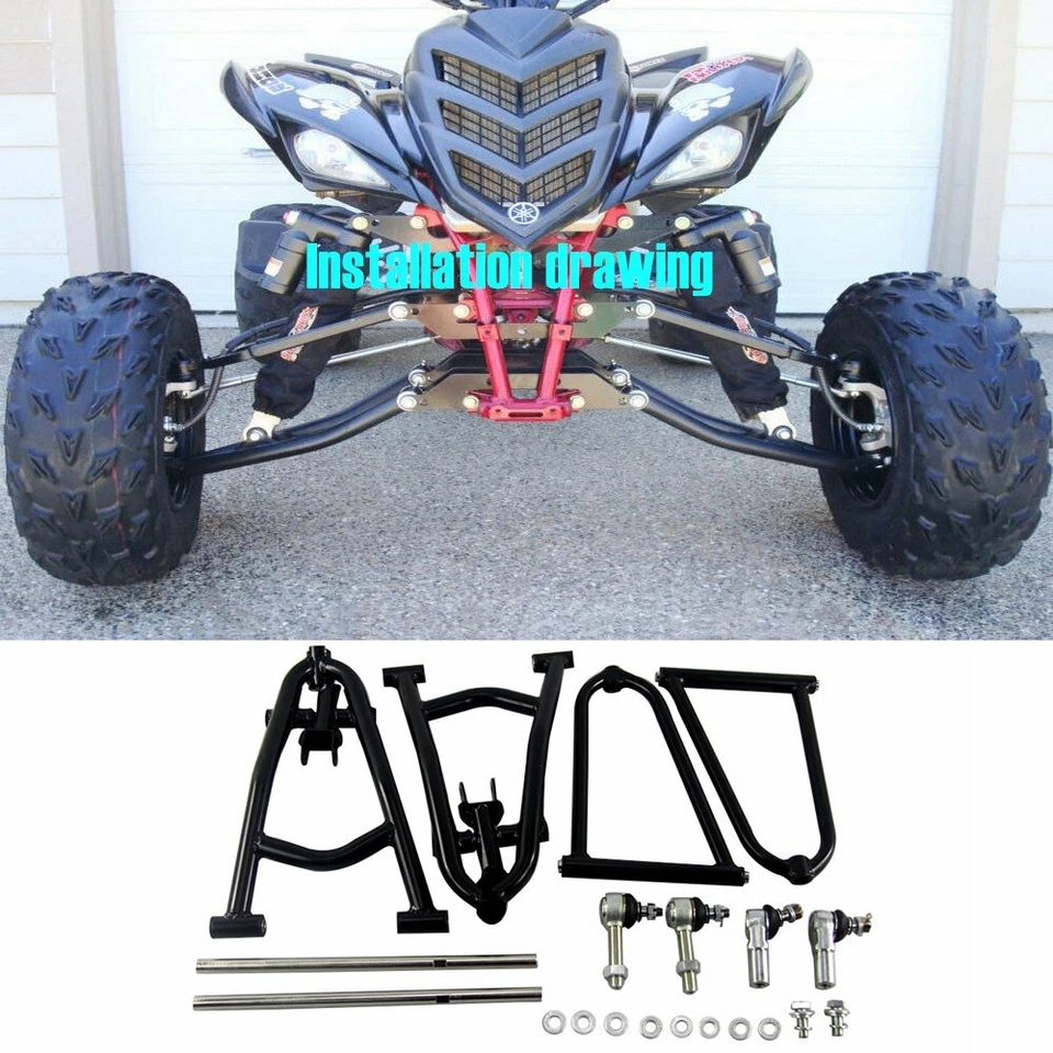 YFM700R YFZ450 A-Arms Set +5cm pro Seite, Länge + mit Tie Rod 2,54cm für Yamaha - Bild 1 von 4