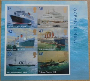 MS2454 2004 Ocean Liners Imperforate Trial Miniature Sheet. MNH. - Picture 1 of 1