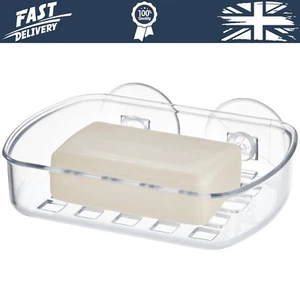 Jabonera Soporte Baño Ducha Baño Plástico Jabonera Bandeja Fuertes Ventosas - Imagen 1 de 6