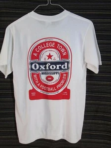 Oxford MS College Town Football Problem Nutt Ole Miss Party TShirt Top SM T596 - Picture 1 of 3