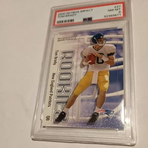 2000 Skybox Impact Rookie Card Tom Brady #27 PSA 8 NM-MT - Picture 1 of 2