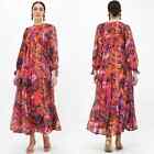 NWT Oliphant Smocked Top Long Sleeve Maxi Dress in Bukhara Toffee 