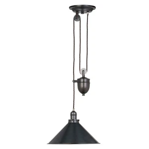 1 Bulb Ceiling Pendant Light Fitting Old Bronze LED E27 100W Bulb - Picture 1 of 1