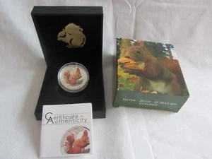 Silber Münze Rotes Eichhörnchen  Palau PP 20g 99,9 er Feinsilber  2012 - Bild 1 von 4