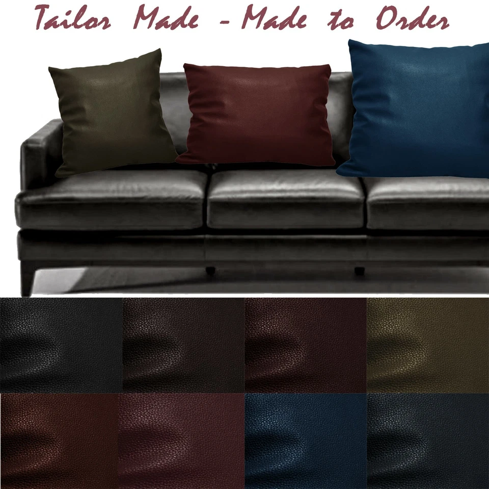 Tailor Made(Cover Only) Faux Leather Sofa Patio Bench Cushion Pillow Case Pb2 - Image 1 of 4