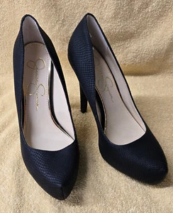 Jessica Simpson Parish Black Platform Rumba Snake Sz 6.5 Never Worn New - Picture 1 of 6