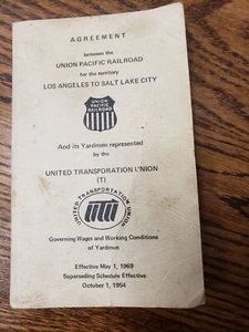 Union Pacific Railroad Employee United Transportation Labor Union Book 1969 - Picture 1 of 5