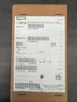 P13699-B21 HPE 1.6TB MU U.2 NVMe SFF SCN SSD P10592-001 P13699R-B21 - Image 1 of 2