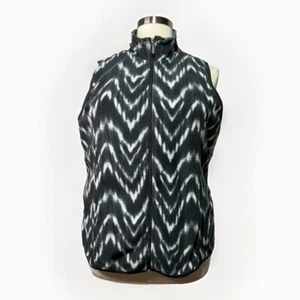 French Laundry Black and White Fleece Vest Women’s Size 2X - Picture 1 of 9