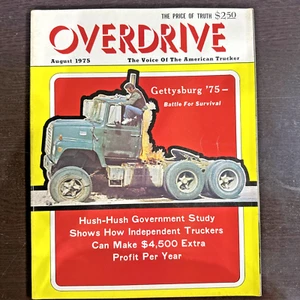 Overdrive Magazine August 1975 Trucking Industry Gettysburg '75 - Picture 1 of 8