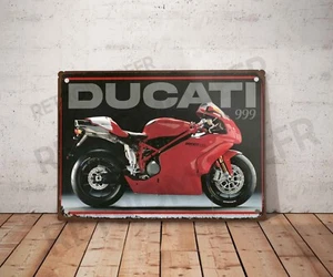 Plaque métal vintage Ducati 999 Enseigne Garage Décoration moto Déco - Picture 1 of 3