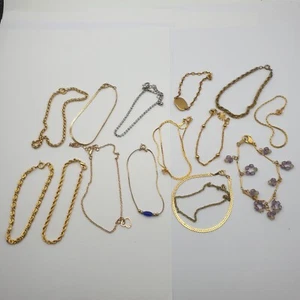 Restposten 15 x Vintage goldfarbene Armbänder Modeschmuck (L3) - Bild 1 von 6