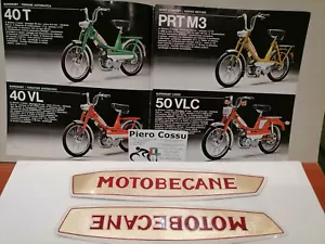 MOTOBECANE 40T 40VL 50L 50VL PRTM3 50VLC ADESIVI 2 PEZZI SERBATOIO + VOLANTINO - Foto 1 di 4