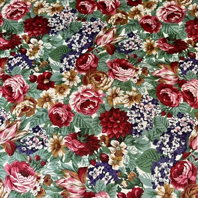 Northcott Cotton Fabric In The Beginning Floral 2 Yards 22 In By 44 In - Image 1 of 4