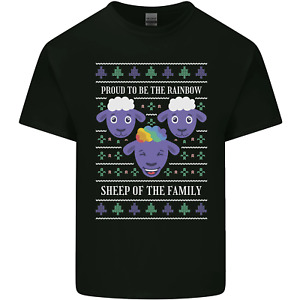 Noël Lgbt Arc-en-Ciel Mouton Gay Pride Homme Coton T-Shirt