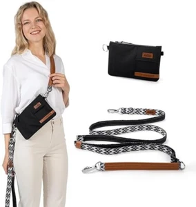 Hands-Free Dog Leash with Fanny Pack Crossbody M/L Dog Leash, 5.7ft-7.2ft Length - Picture 1 of 7