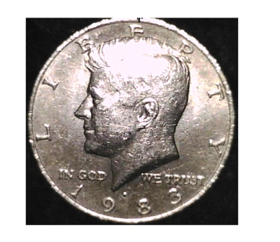 1983 P Kennedy Half-Dollar - No "FG" Initials - Image 1 of 4
