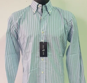 CAMICIA UOMO MANICA LUNGA JYKX 1950 BOTTON DOWN MOD.01  FONDO AZZURRO 01 - Foto 1 di 3
