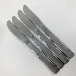 Vintage GENSE 18/8 Edelstahl "FACETTE" 4er Set SPEISEMESSER 8-1/8" Schweden - Bild 1 von 2