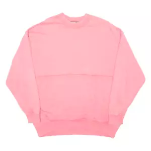 TOMMY HILFIGER Oversized Womens Sweatshirt Pink Crew Neck M - Picture 1 of 6