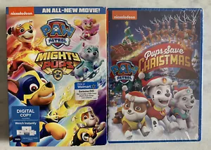 Paw Patrol DVD Lot: Mighty Pups / Pups Save Christmas, Brand New, OOP, HTF - Picture 1 of 2