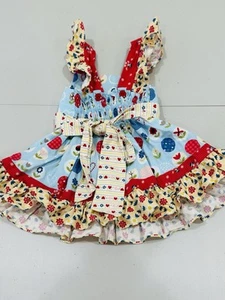 Ricrac & Ruffles Girls Dress Tunic Floral Ruffled Multicolor Size 4T - Picture 1 of 9