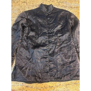 Chaqueta De Colección Nelly de Grab New York Negra Satinada Cuello Mandarín Abotonada Talla XS/S - Imagen 1 de 9