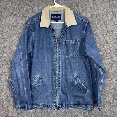 Chaqueta Denim Lands' End Niños Talla XL 18 - 20 Azul Bolsillos con Cremallera Completa Foto 1 de 4