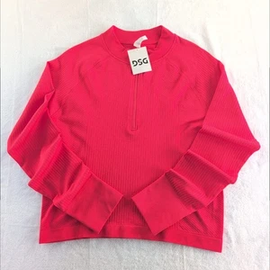 DSG Momentum NWT Seamless Compression Top Women's XXL Lightning Red 1/4 Zip - Picture 1 of 9