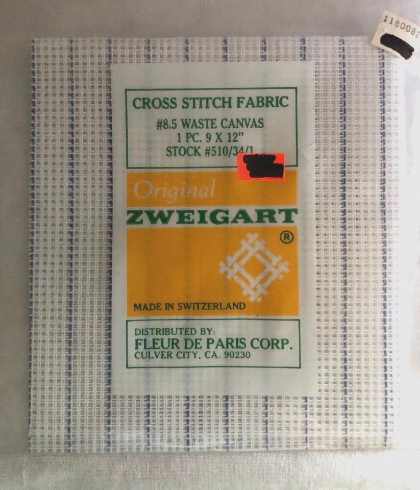 Novo Tecido de Lona Zweigart Ponto Cruz Resíduos #8.5, 9" X 12" - Imagem 1 de 1