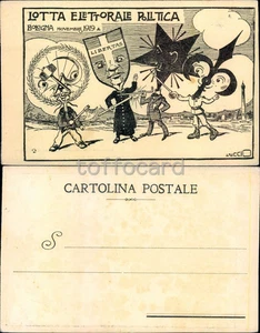 BOLOGNA CITTA'-POLITICA SATIRICA ELEZIONI 1919-D11-97 - Picture 1 of 1