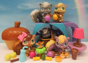 LOTE ARDILLA LITTLEST PET SHOP #132 195 484 999 1372 PÚRPURA GRIS MARRÓN AMARILLO - Imagen 1 de 17