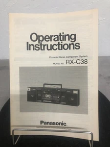 Original Panasonic RX-C38 Portable Stereo Component Operating Instructions - Picture 1 of 3