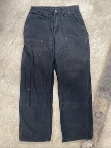 Carhartt US Herren 28 x 28 Black Duck Double Knee Utility Arbeitshose DISTRESSED - Bild 1 von 16