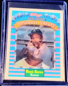 1991 Kellogs Sportflics Corn Flakes Baseball Card Hank Aaron #2 KB - Picture 1 of 2