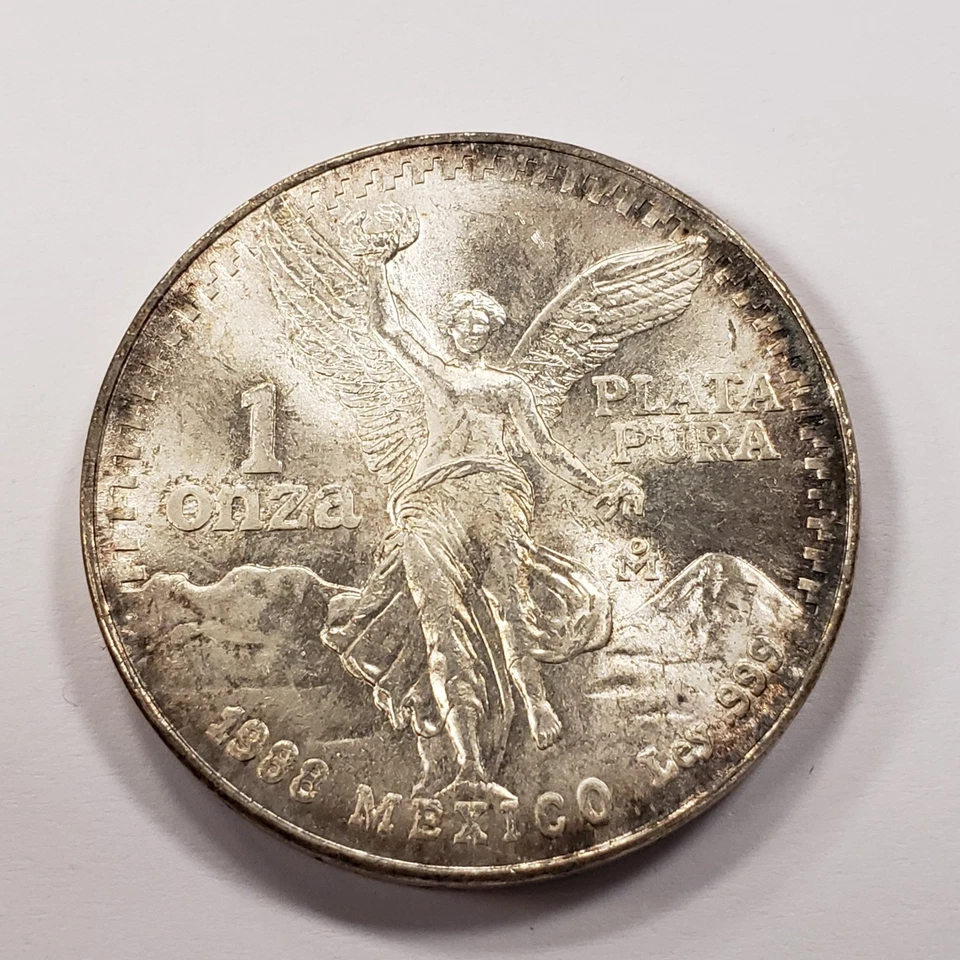 1988 Mo Mexico Libertad Onza 1 oz .999 Silver BU - Key Date - SKU-U2877 - Image 1 of 4