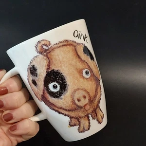 Roy Kirkham Please Shut The Gate Pig Oink Mug Fine Bone China 2003 England NEW - Picture 1 of 7