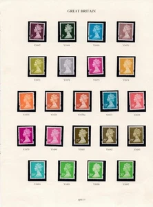 6 Pages GB Specialist Machin collection from Y1667 - Y1790 Complete MNH - Picture 1 of 6